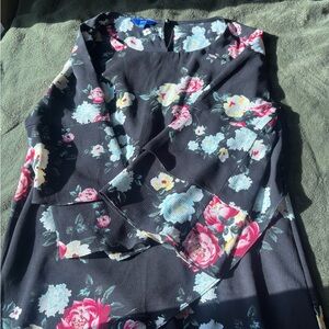 Apt. 9 Pink and Blue Asymmetrical Sundress